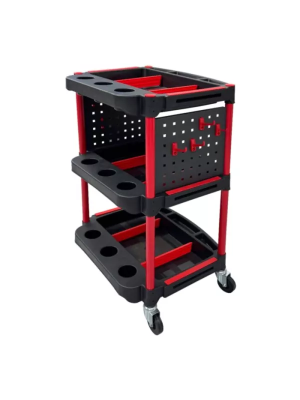 ProPlaz® Handy Workshop Trolley – Mobile Storage Trolley with Peg Boards and Dividers