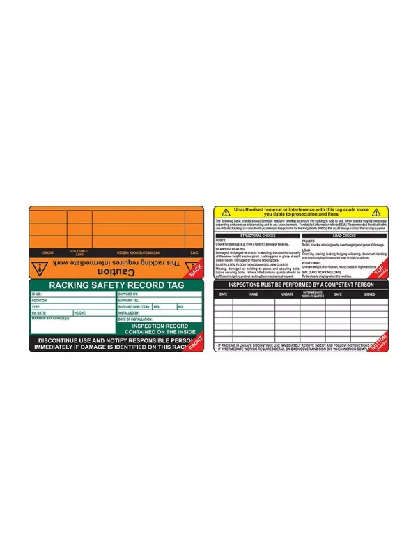 Centurion Racking Tag Insert