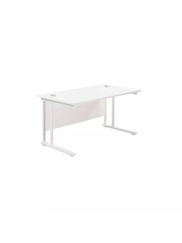 Twin Upright Desk TC Office - White