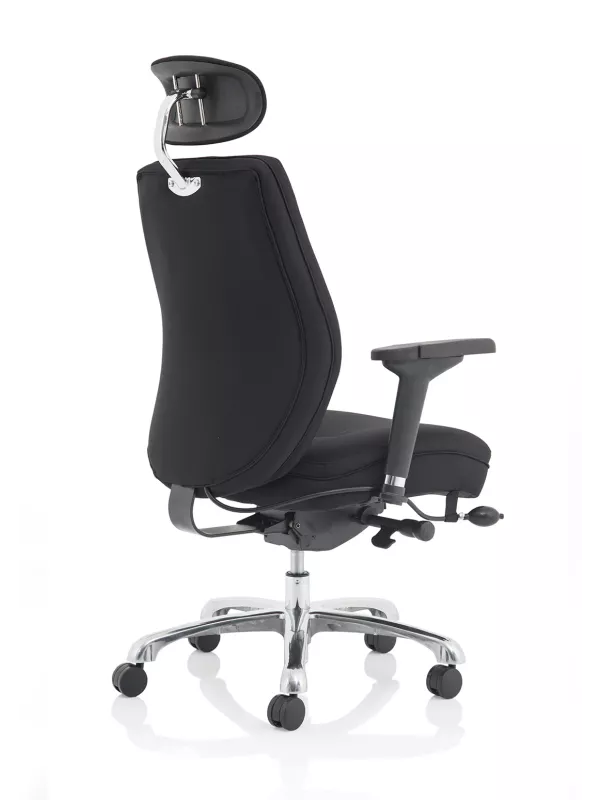 Domino 24-Hour Ergonomic Posture Chair – Adjustable Lumbar, Arms & Headrest