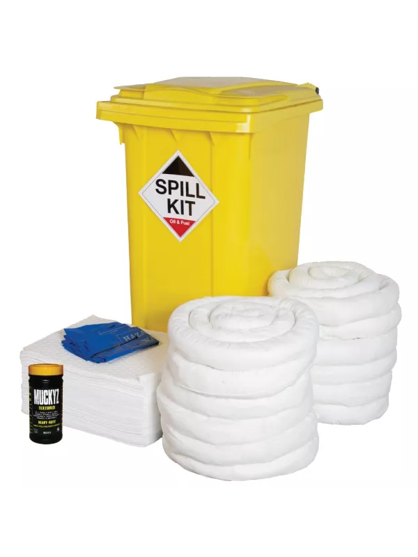 Fentex Oil and Fuel Spill Kit in Wheelie Bin 240Litres