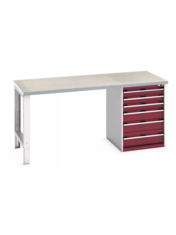 Bott 940mm High Pedestal Workbench - 6 Draw Cabinet