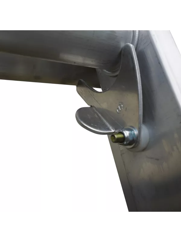 Detail of locking mechanism on aluminium ladder