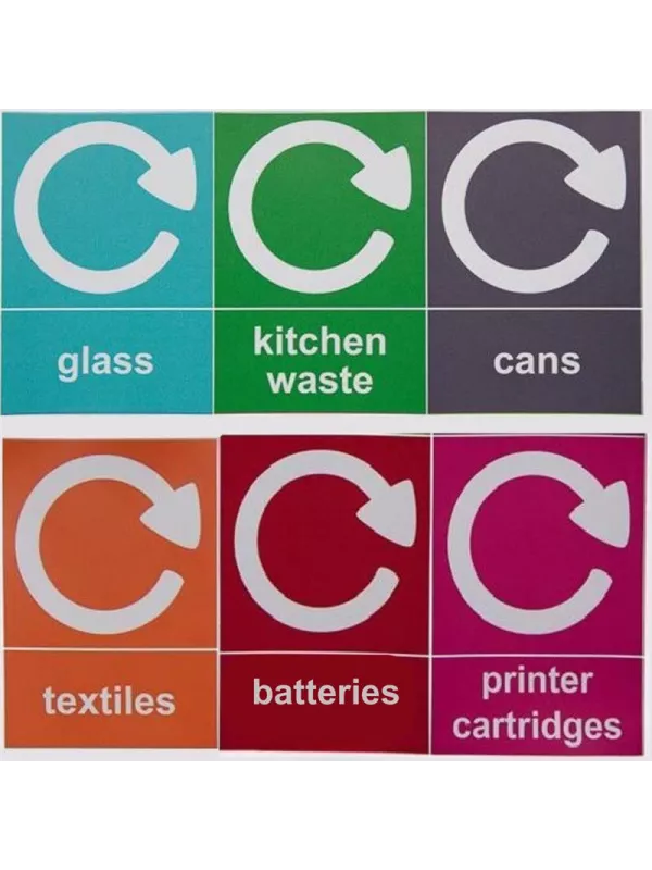 GPC Push Spring Lid Recycling Bins - 28 Litres