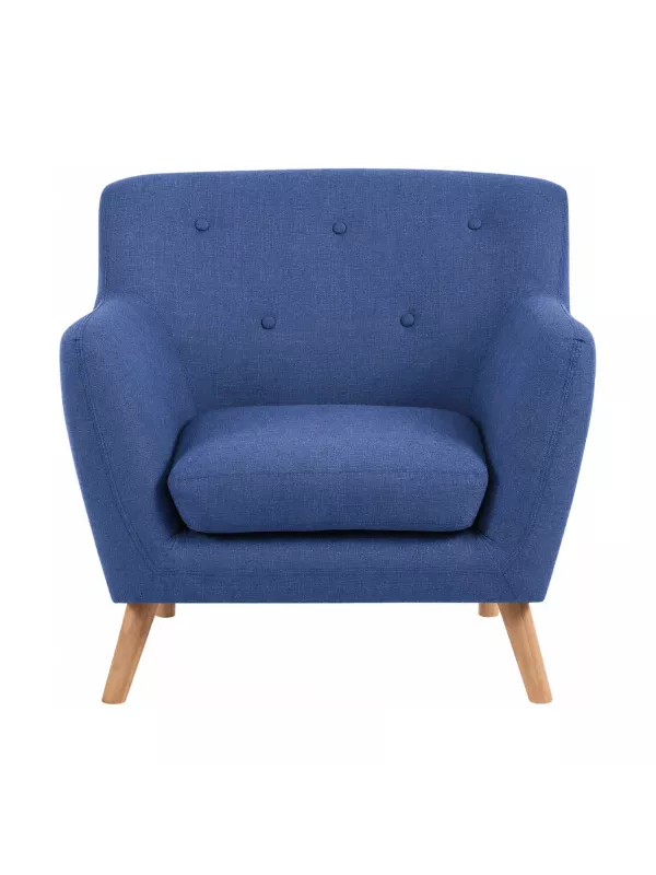 Modern Skandi Armchair - Indigo Blue