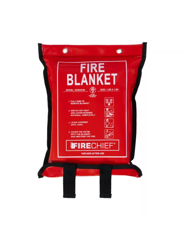 Firechief Soft Case Fire Blanket with K40 Woven Glass Fibre BS EN 1869:2019 Certified