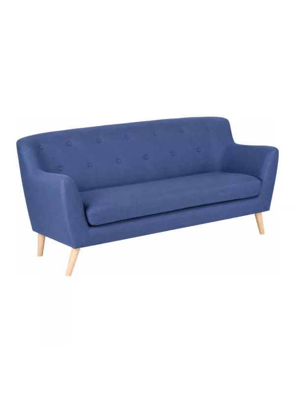 Modern Skandi 3-Seater Sofa - Indigo Blue
