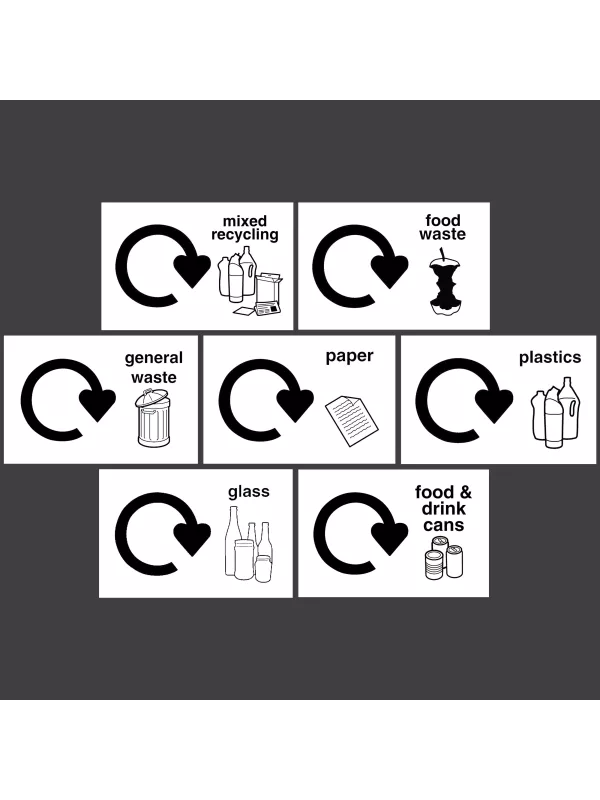 GPC Set Of 3 Plastic Recycling Bins