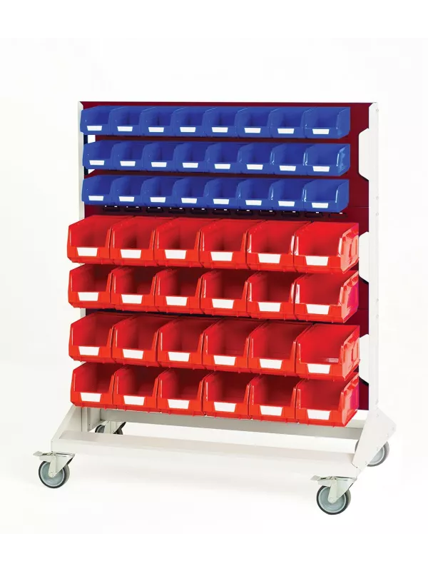 Bott Perfo Louvre Panel Racks & Trolleys - 1250mm High Mobile Rack