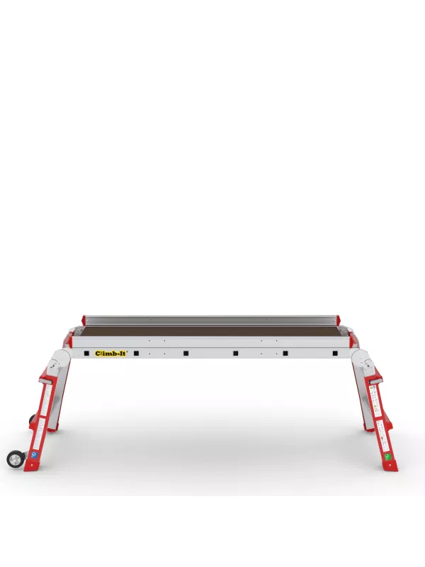 Climb-It Folding Telescopic Ladder - Large Platform Steps