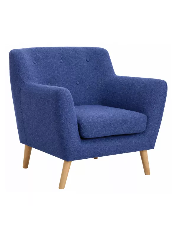 Modern Skandi Armchair - Indigo Blue