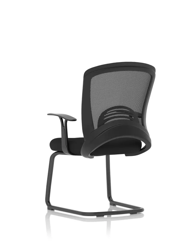 Astro Visitor Cantilever Leg Mesh Chair – Medium Back, Fabric Seat, Modern Design