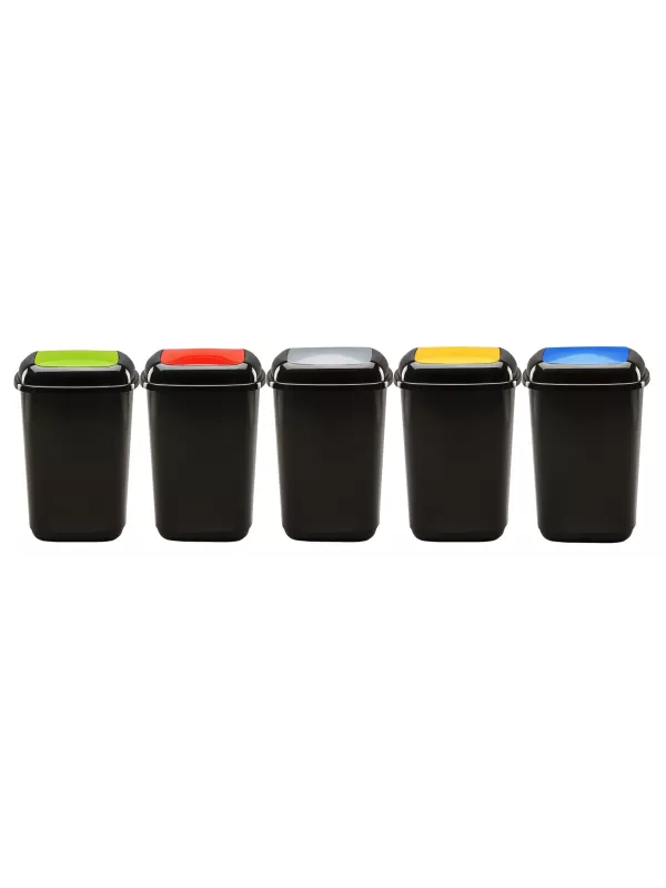 GPC Push Spring Lid Recycling Bins - 12 Litres