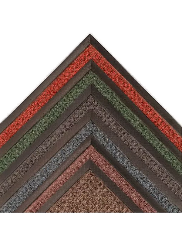 Selection of multi-coloured entrance mats with slip-resistant backing – commercial and industrial floor matting.