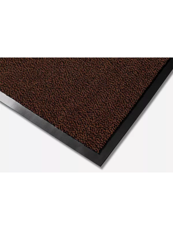 Close-up of brown entrance mat with textured surface – durable dirt-trapping floor mat for commercial use