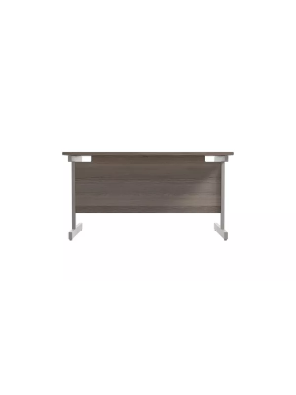 Single Upright Desk - Grey Oak