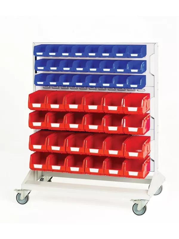 Bott Perfo Louvre Panel Racks & Trolleys - 1250mm High Mobile Rack