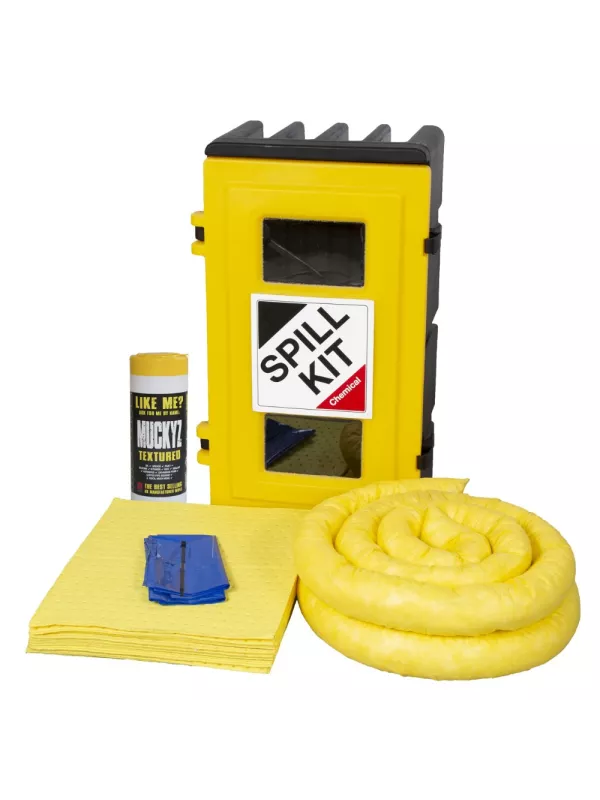 Fentex Chemical Spill Kit in Wall Cabinet