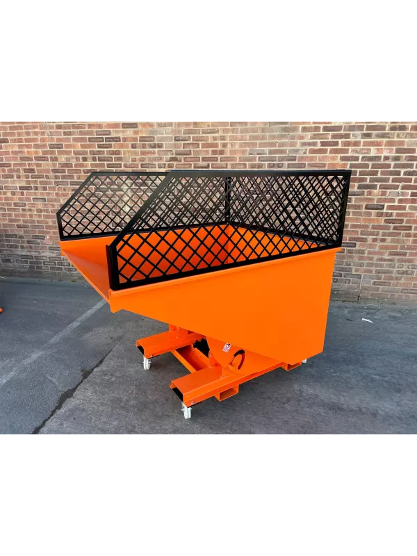 Invicta Combi Tipping Skip With Mesh Enclosure