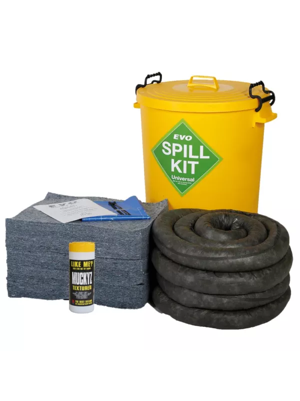 Fentex 90 Litre Universal Spill Kit in Yellow Drum