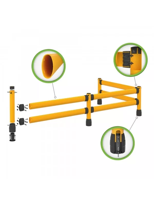 BLACK BULL FLEX+ L-Line Flexible Impact Protection Railing