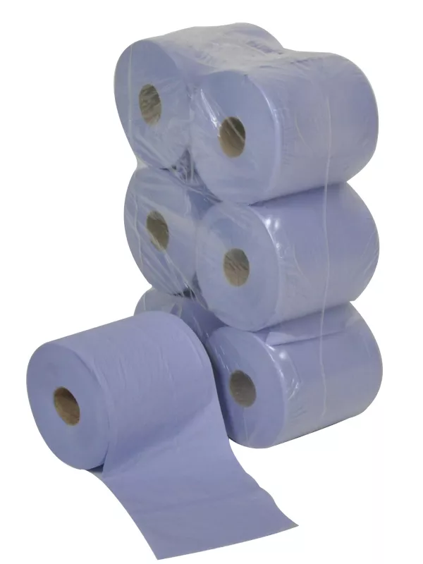 Spillpod 2 Ply Blue Centre-Feed Rolls - 20cm x 150m - Pack of 6