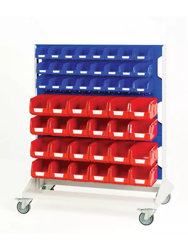Bott Perfo Louvre Panel Racks & Trolleys - 1250mm High Mobile Rack