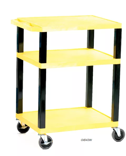 Robust Yellow 3 Shelf Trolley