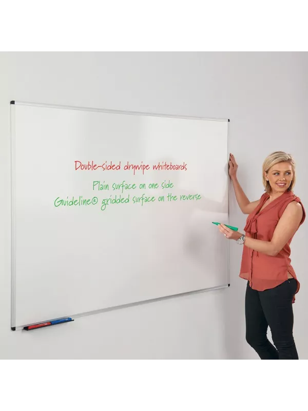 Metroplan Double-Sided Non-Magnetic Drywipe Whiteboards