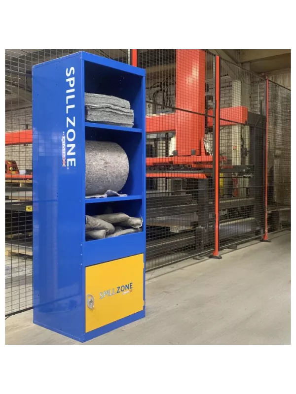 SpillZone® Absorbent Station – Industrial Spill Control Locker with Lockable Cupboard