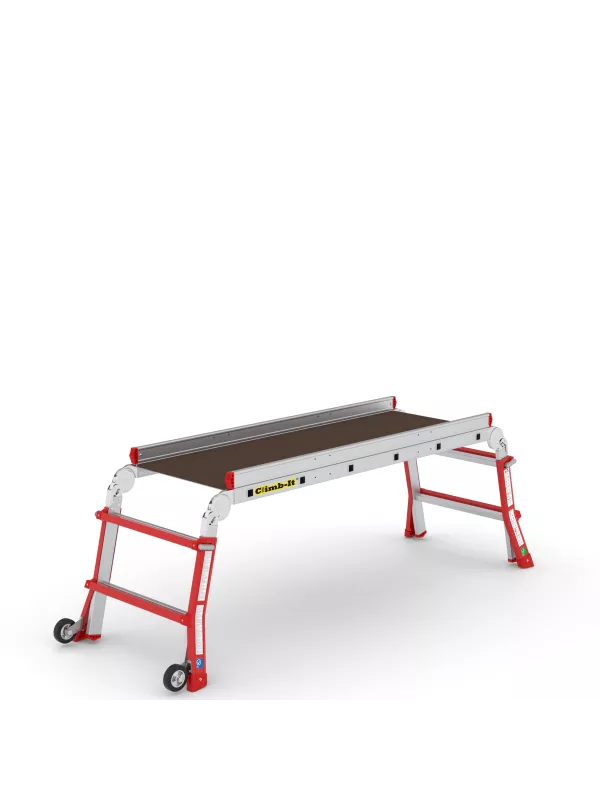 Climb-It Folding Telescopic Ladder - Large Platform Steps