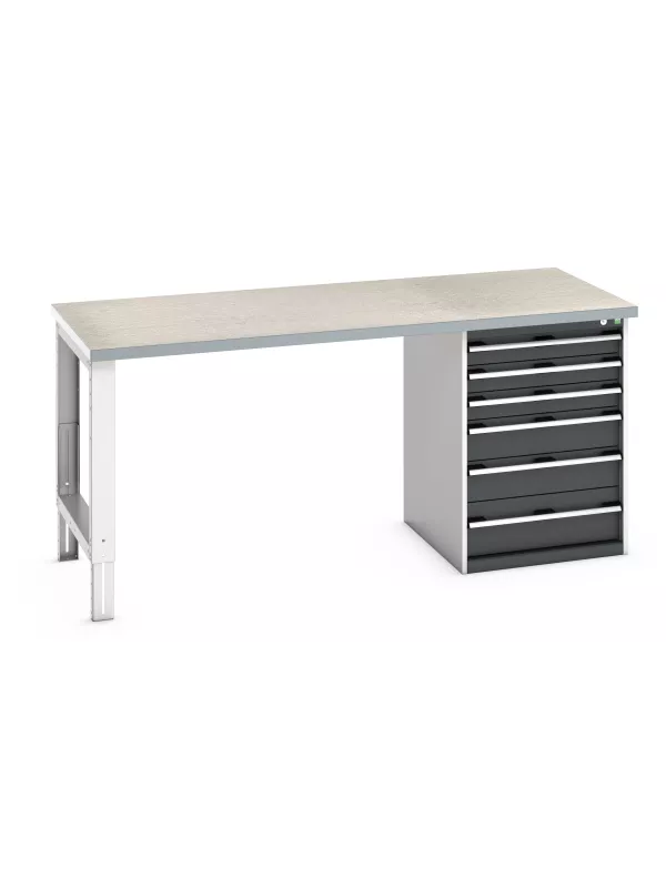 Bott 940mm High Pedestal Workbench - 6 Draw Cabinet