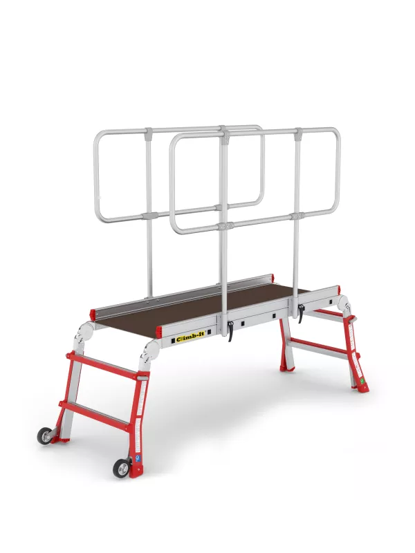 Climb-It Folding Telescopic Ladder - Large Platform Steps