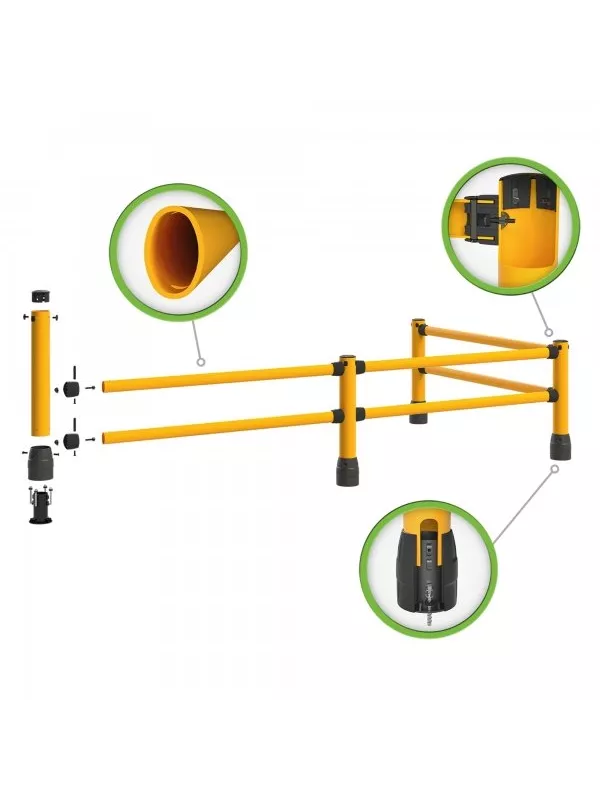BLACK BULL FLEX+ S-Line Flexible Impact Protection Railing