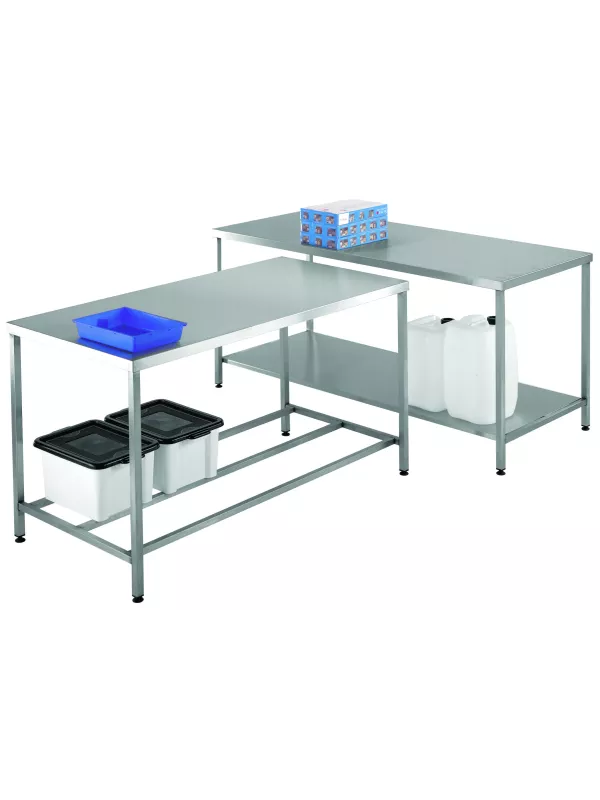 QMP Heavy-Duty Stainless Steel Workbench – Ideal for Hygienic Environments
