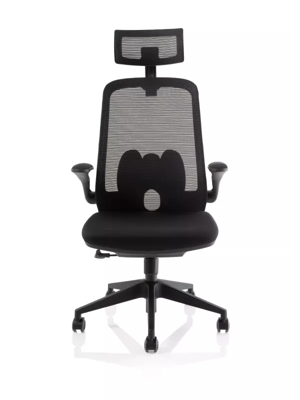 Sigma Executive Mesh Chair – Folding Arms, Adjustable Headrest, High Back Design