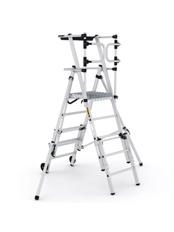 Climb-It Folding Telescopic Platform Steps with Safety Gate