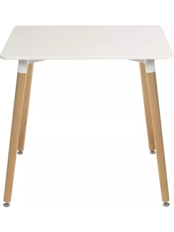 Teknik Skandi Square Table – Modern Beech-Leg Table for Canteens & Breakout Areas