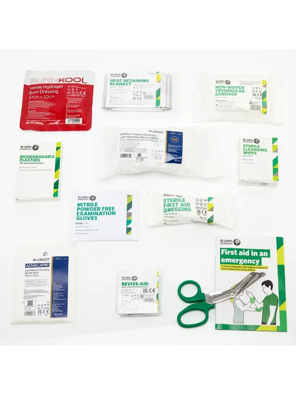 St John Ambulance Travel and Motoring Workplace First Aid Kit | BS 8599-1:2019 Compliant
