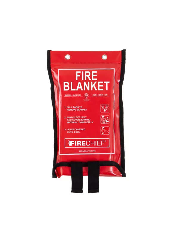 Firechief Soft Case Fire Blanket with K40 Woven Glass Fibre BS EN 1869:2019 Certified