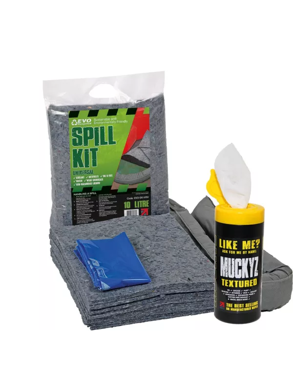 Fentex Evo Recycled 10 Litre Spill Kit in Heat-Sealed Bag