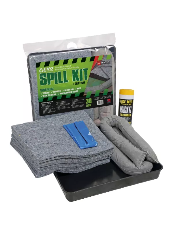 Fentex 30L EVO Universal Spill Kit in Break Pack + Drip Tray