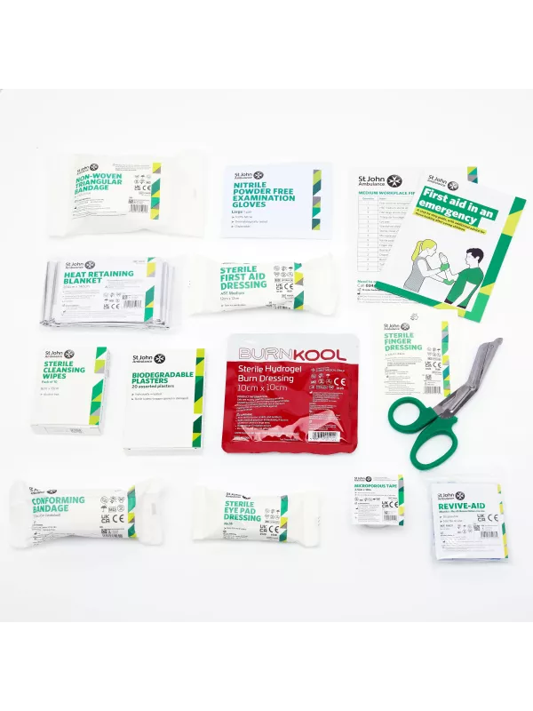 St John Ambulance Medium Workplace First Aid Kit | BS-8599-1:2019 Compliant