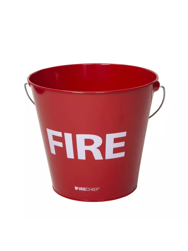 Firechief Metal Fire Bucket with Lid 10 Litre Traditional Design