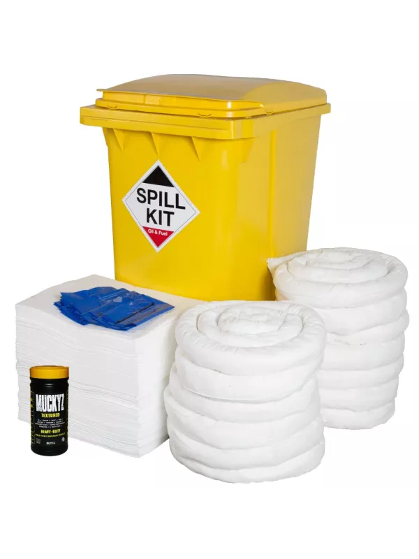 Fentex Oil and Fuel Spill Kit in Wheelie Bin 360Litres