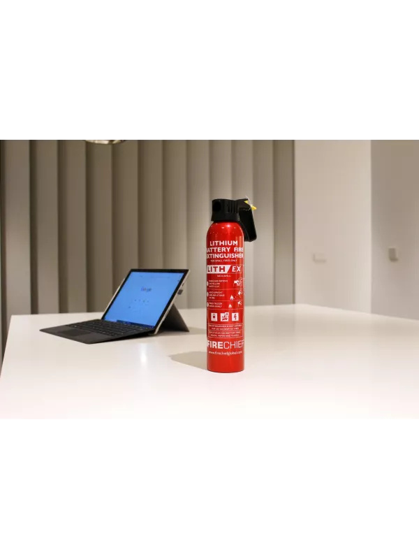 Firechief Lith‑Ex 500 ml Lithium‑Ion Battery Fire Extinguisher