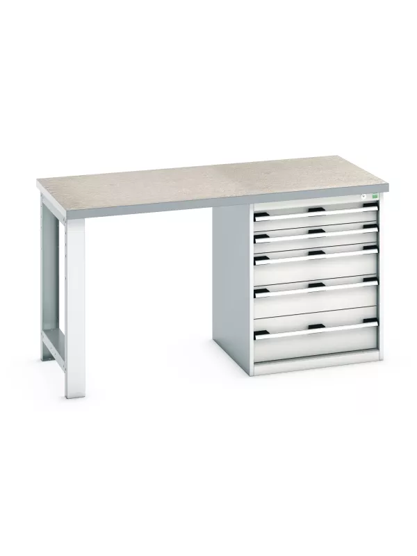 Bott High Pedestal Workbench - 5 Drawer Cabinet