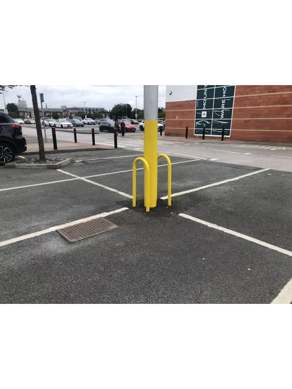Galvanised Post Protector Car Parks & EV Chargers