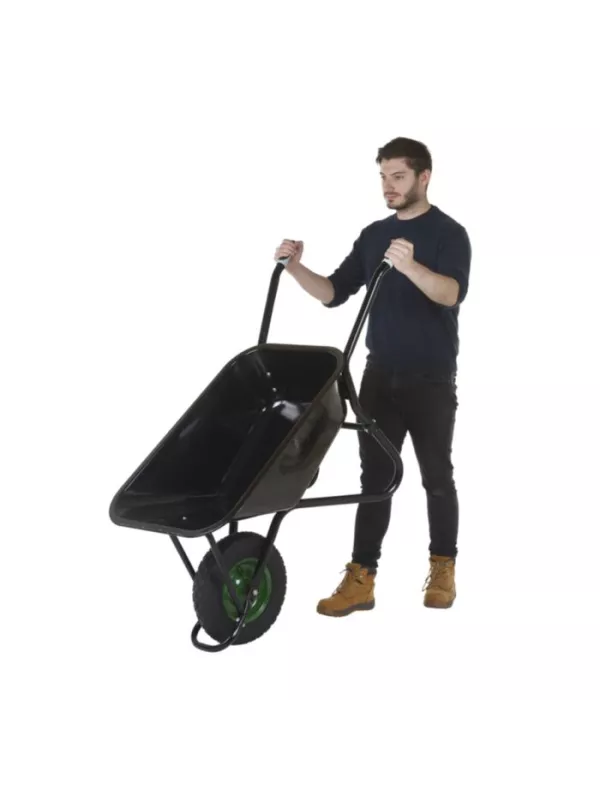 OLYMPUS® Heavy-Duty Wheelbarrows – 80L & 100L Capacity, Pneumatic or Puncture-Proof Wheel Options