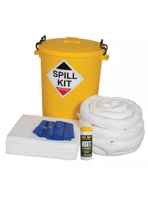 Fentex 90L Oil & Fuel Spill Kit in Yellow Drum